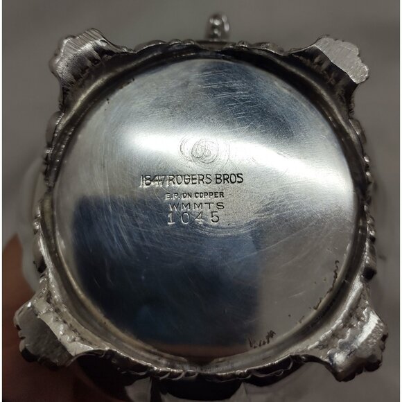 1847 Rogers Bros EP on Copper Victorian Silverplate Tea & Coffee Set Ornate - Picture 6 of 14